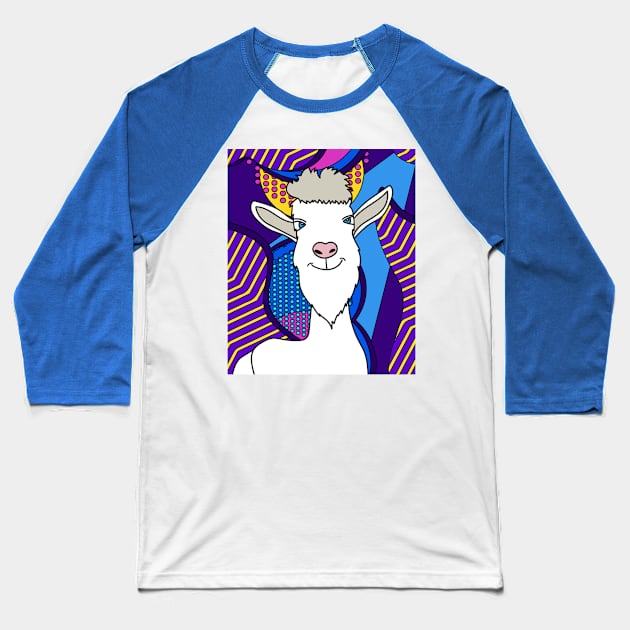 Colorful Patrols Funny Goats Baseball T-Shirt by flofin